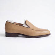Men's Tan Apron-Toe Leather Loafers — Willoughby