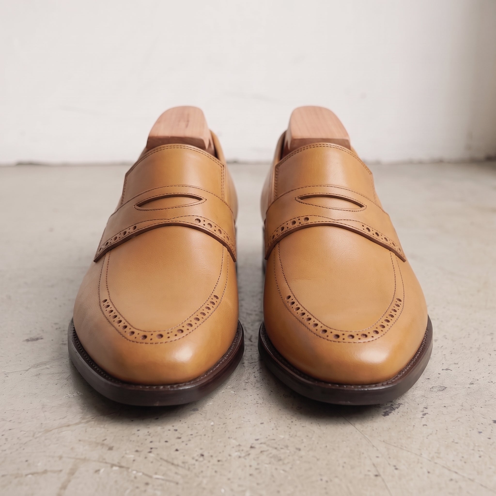Handcrafted Men's Tan Leather Moccasins — Aldwych