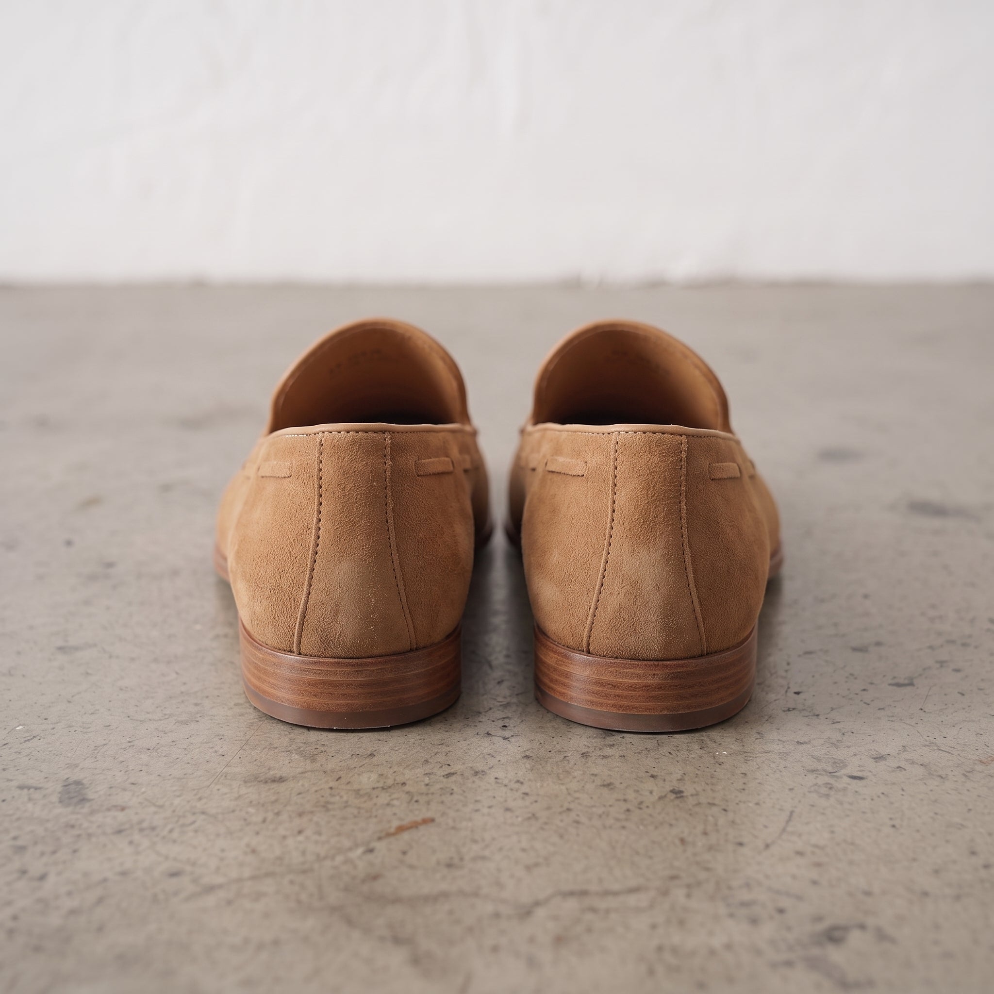 Men's Tan Apron-Toe Suede Tassel Loafers — Dorking