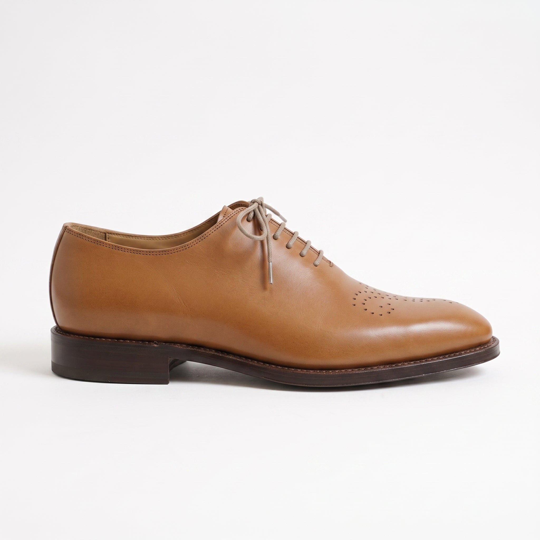 Men's Tan Brogue Leather Oxfords — Chadburn