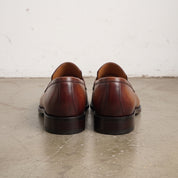Men's Tan, Brown, and Burgundy Leather Penny Loafers — Chilton