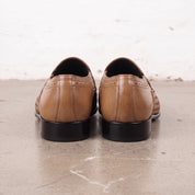 Men's Tan Cap-Toe Leather Bit Loafers — Hodson