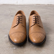 Men's Tan Cap-Toe Leather Derby — Adstock