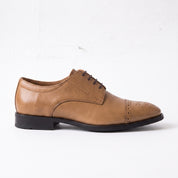 Men's Tan Cap-Toe Leather Derby — Adstock