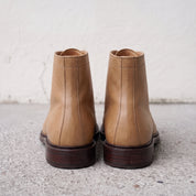 Men's Tan Cap-Toe Leather Derby Ankle Boots — Ickleton