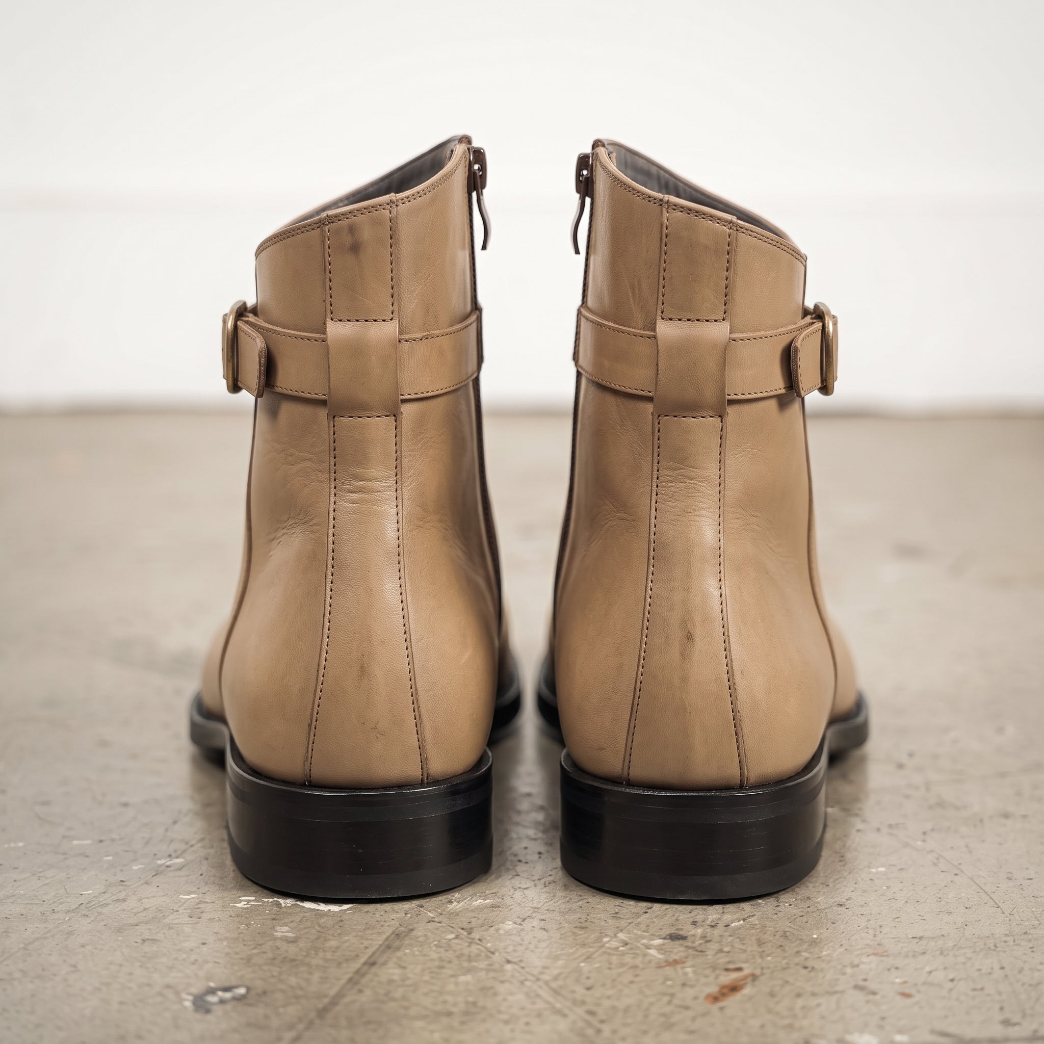 Men's Tan Cap-Toe Leather Jodhpur Boots — Reynolds
