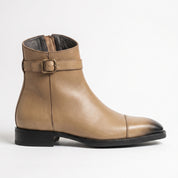 Men's Tan Cap-Toe Leather Jodhpur Boots — Reynolds