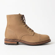 Men's Tan Cap-Toe Nubuck Leather Ankle Boots — Laverton