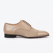 Men's Tan Cap-Toe Suede and Leather Oxfords — Doveton