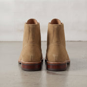 Men's Tan Cap-Toe Suede Ankle Lace-Up Boots — Oxley