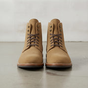 Men's Tan Cap-Toe Suede Ankle Lace-Up Boots — Oxley
