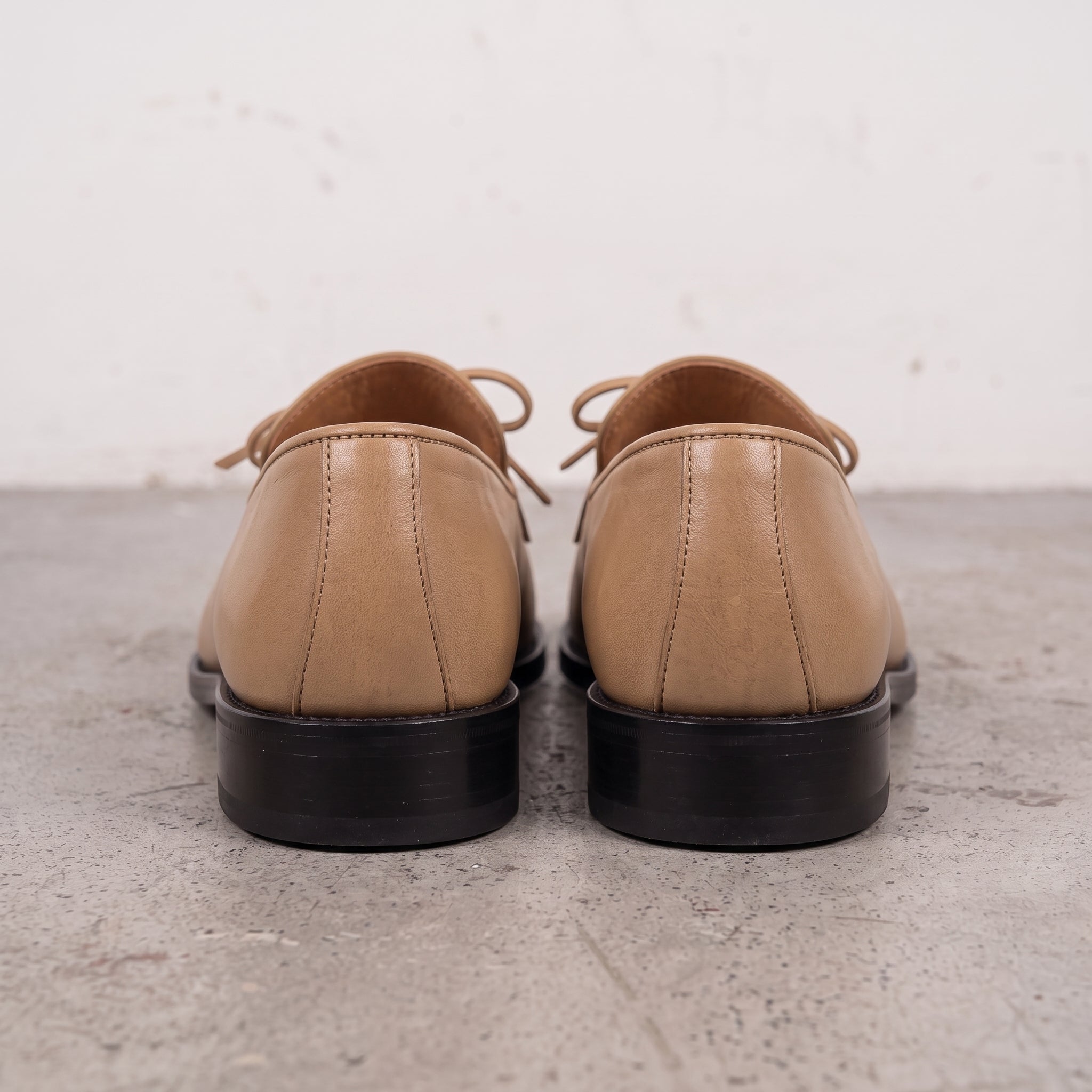 Men's Tan Fringe Apron-Toe Leather Loafers — Braydon