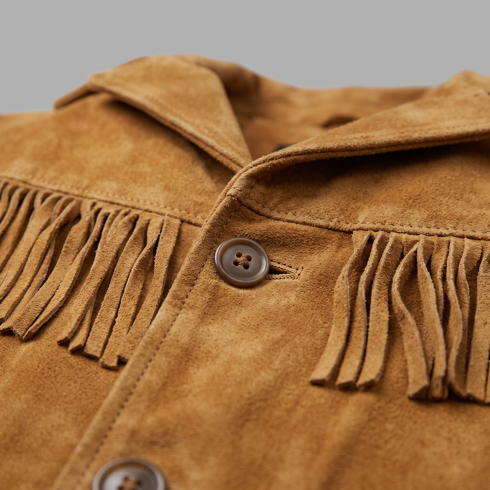 Men's Tan Fringe Suede Jacket — Cowbridge