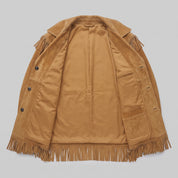 Men's Tan Fringe Suede Jacket — Cowbridge