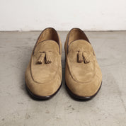 Men's Tan Fringe Suede Tassel Loafers — Colwell