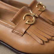 Men's Tan Leather Bit Loafers — Lyme