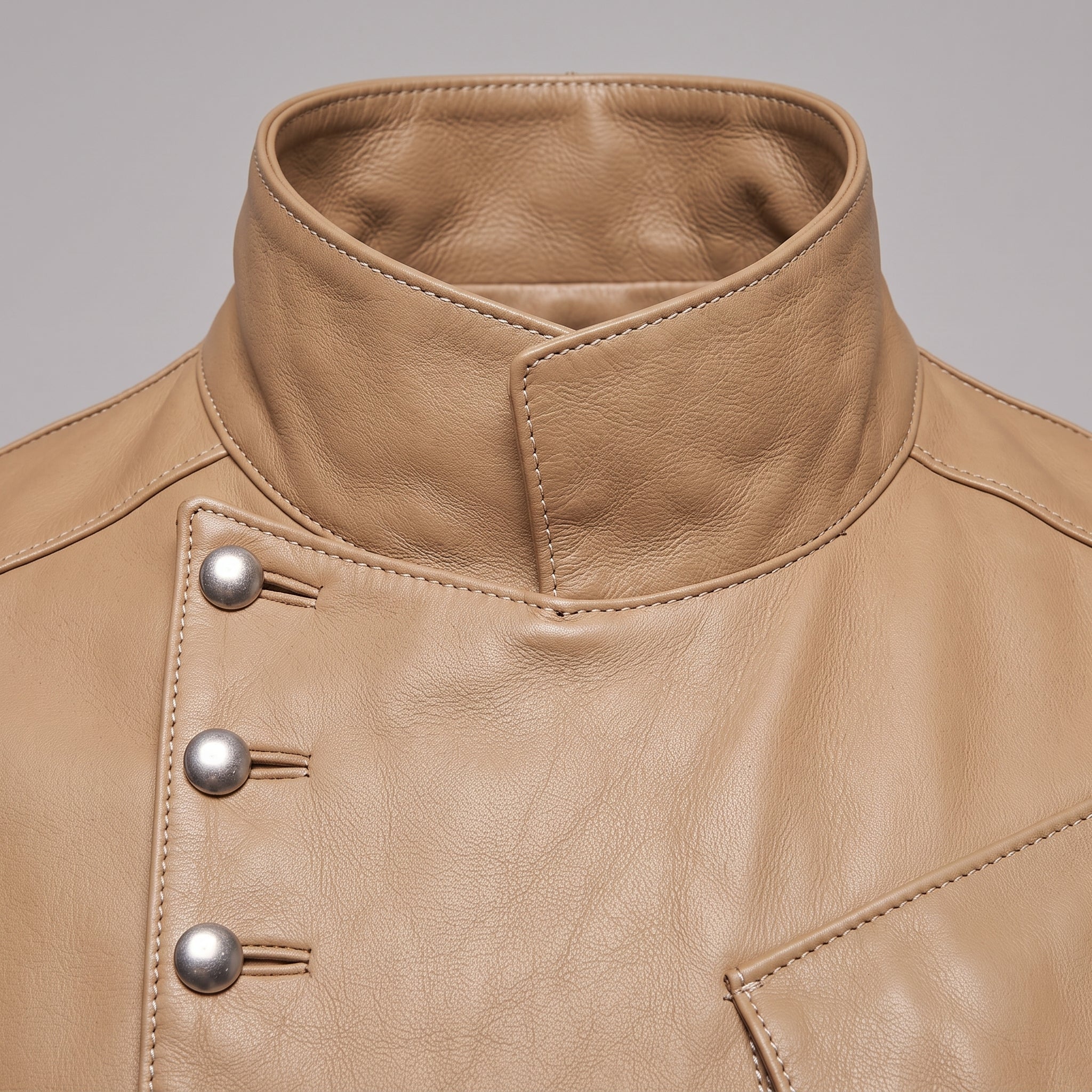 Men's Tan Leather Jacket — Camborne