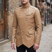 Men's Tan Leather Jacket — Camborne