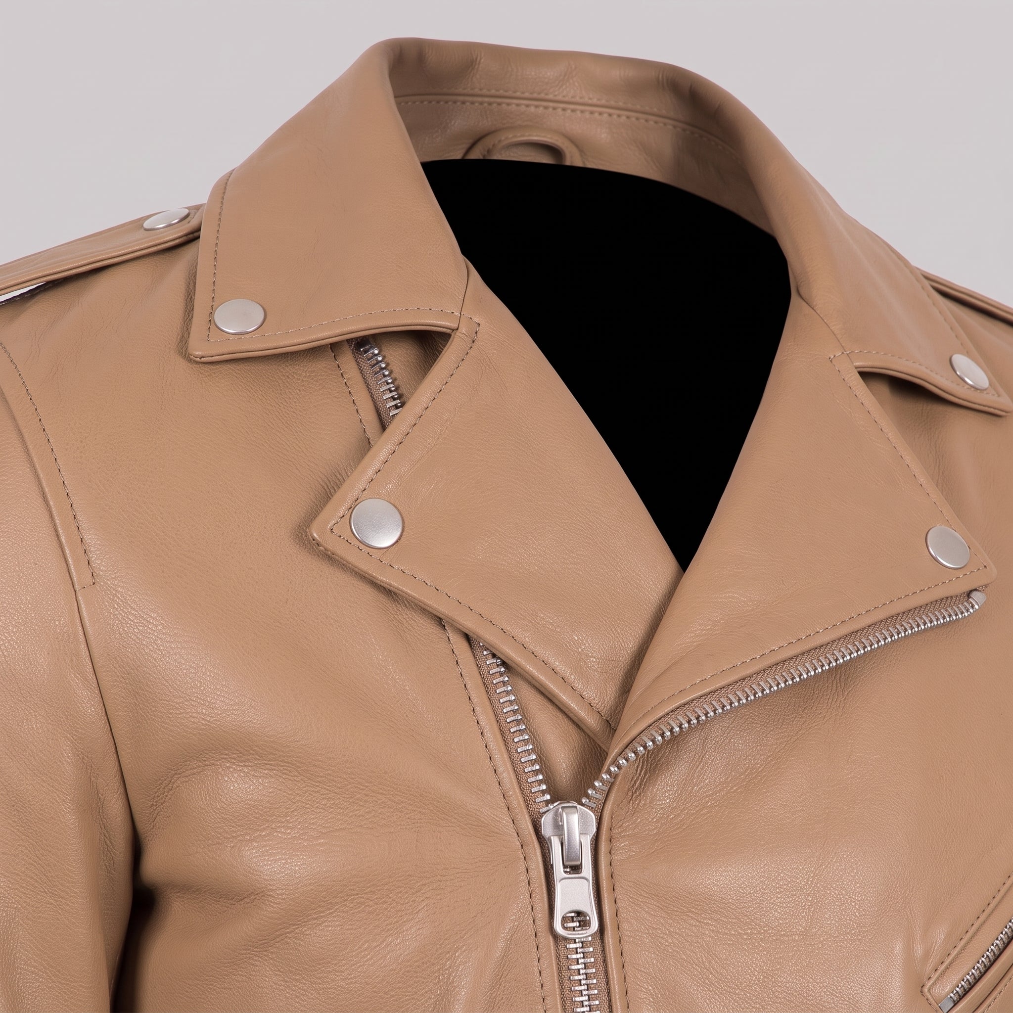 Men's Tan Leather Perfecto Jacket — Audley