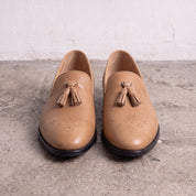 Men's Tan Leather Tassel Loafers — Gorman