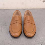 Handcrafted Men's Tan Leather Moccasin Loafers — Finsbury