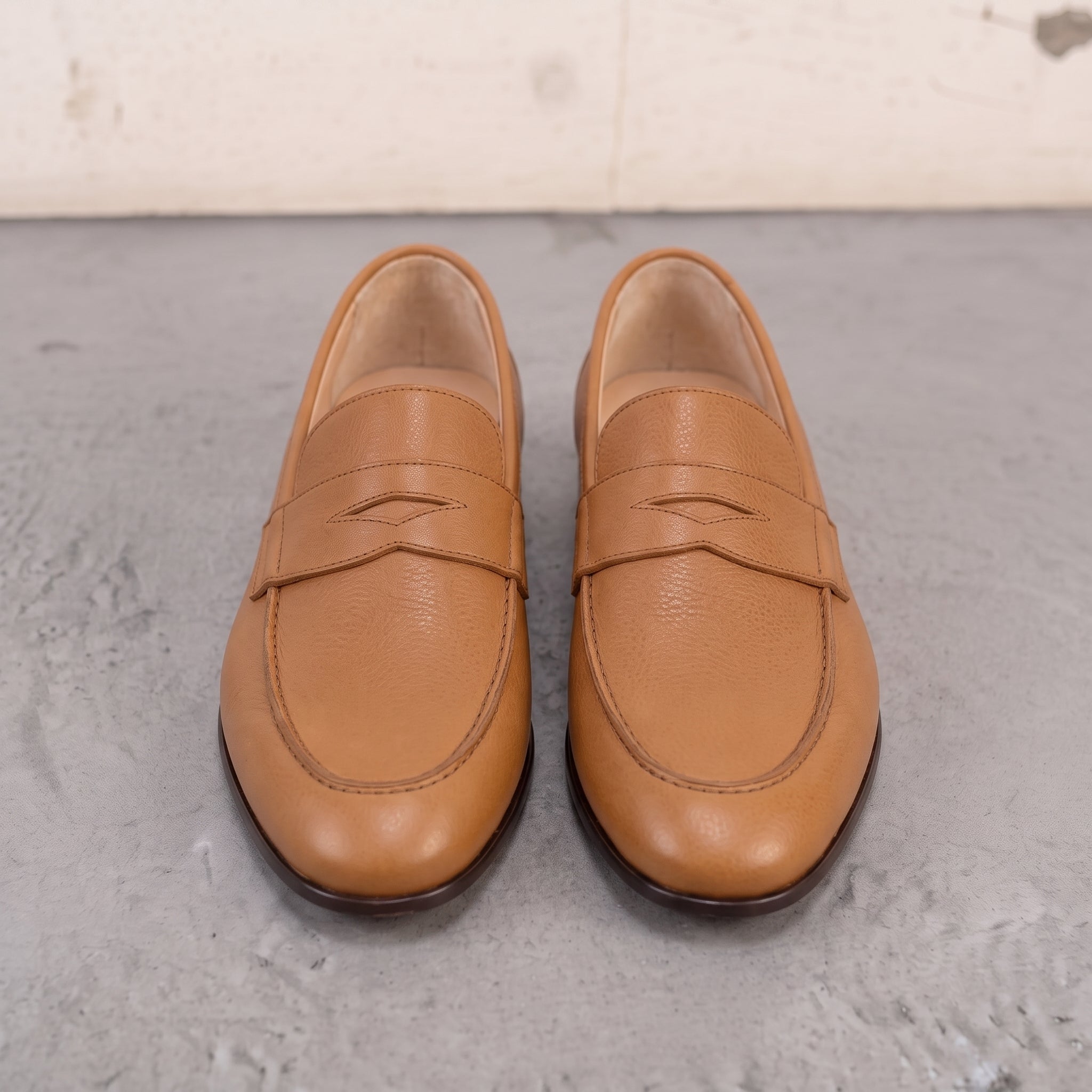 Handcrafted Men's Tan Leather Moccasin Loafers — Finsbury