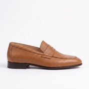 Handcrafted Men's Tan Leather Moccasin Loafers — Finsbury