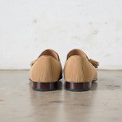 Men's Tan Plain-Toe Suede Tassel Loafers — Beaconsfield