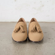 Men's Tan Plain-Toe Suede Tassel Loafers — Beaconsfield