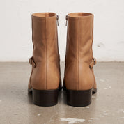 Men's Tan Plain-Toe Leather Jodhpur Boots — Humphrey