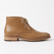 Men's Tan Plain-Toe Leather Chukka Boots — Russell