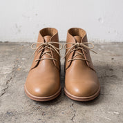 Men's Tan Plain-Toe Leather Chukka Boots — Woolworth