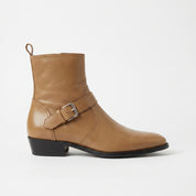 Men's Tan Plain-Toe Leather Jodhpur Boots — Blakenham