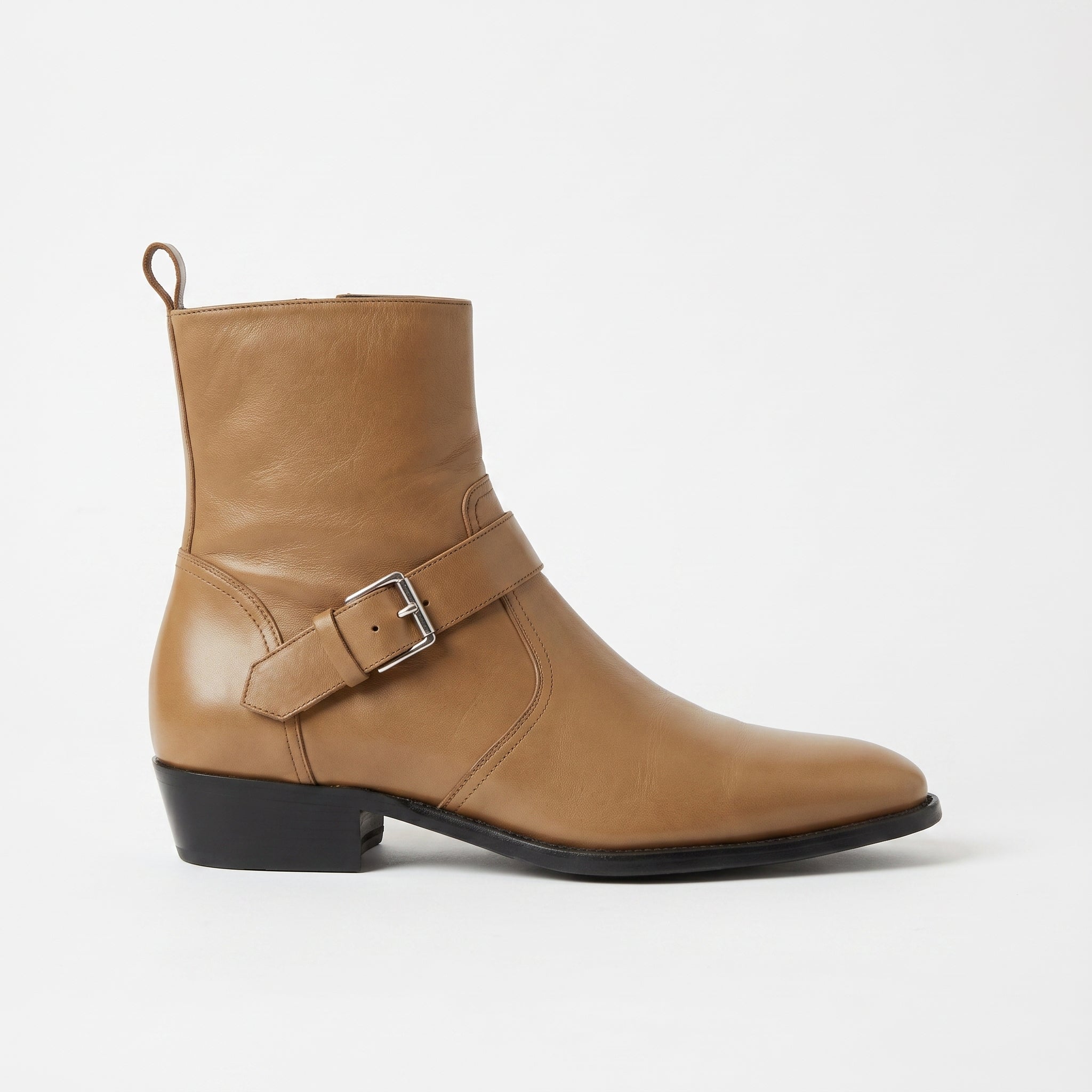 Men's Tan Plain-Toe Leather Jodhpur Boots — Blakenham
