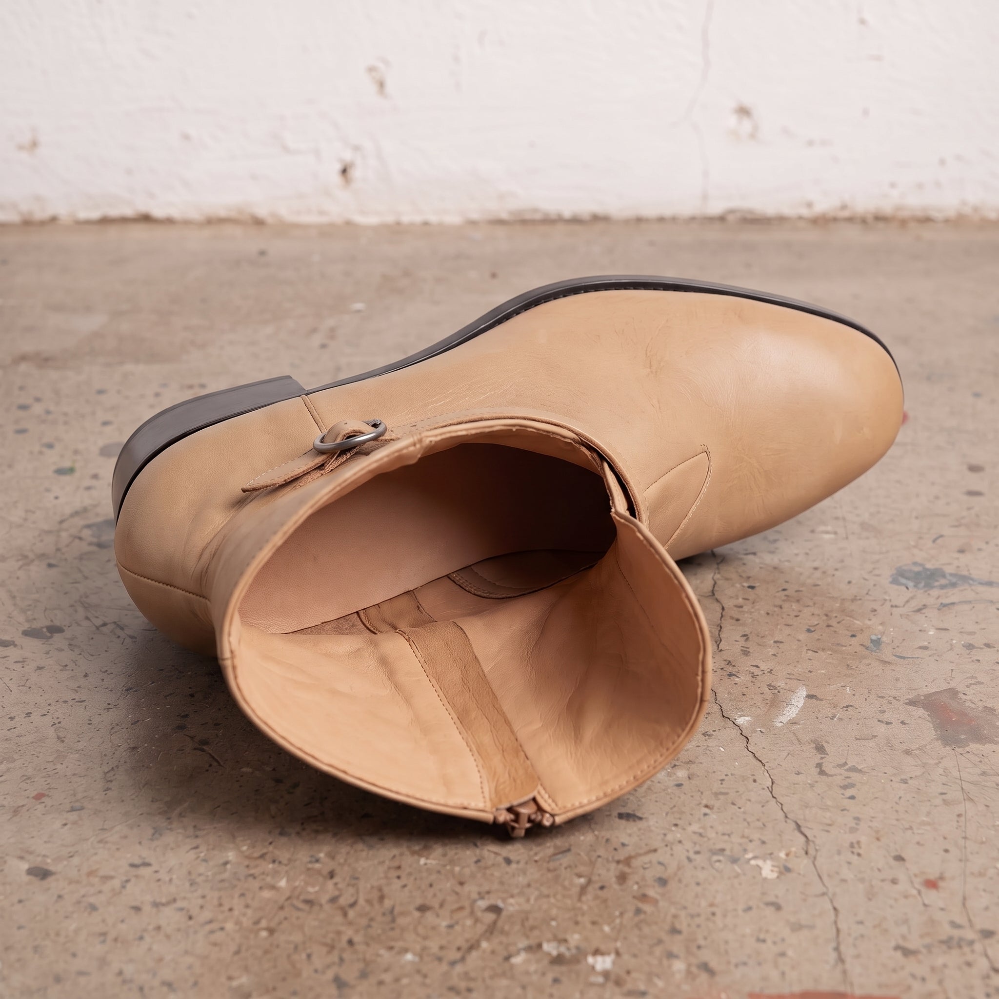 Men's Tan Plain-Toe Leather Jodhpur Boots — Fenhurst