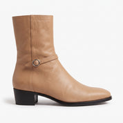 Men's Tan Plain-Toe Leather Jodhpur Boots — Fenhurst