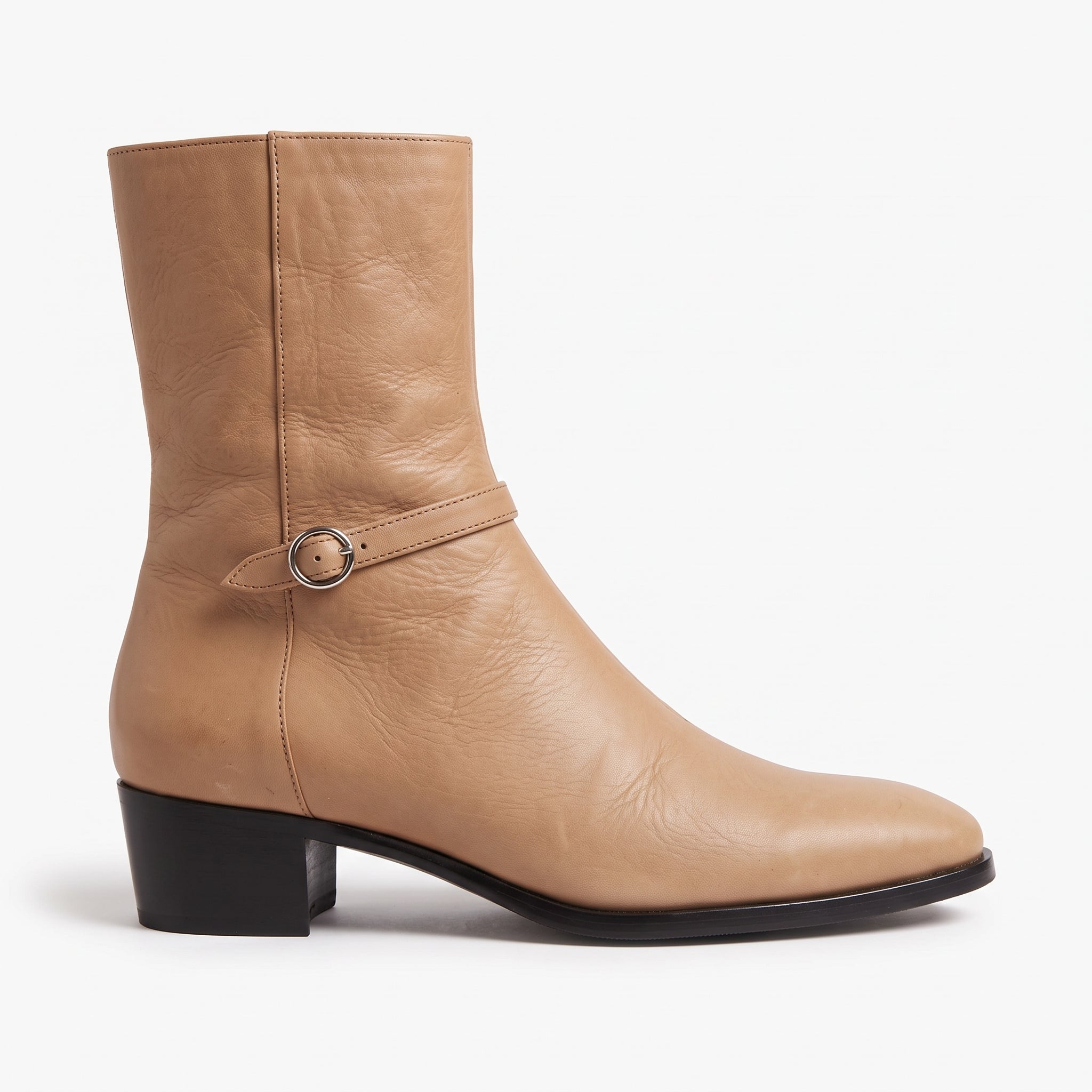 Men's Tan Plain-Toe Leather Jodhpur Boots — Fenhurst