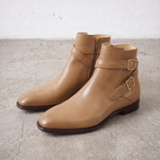 Men's Tan Plain-Toe Leather Jodhpur Boots — Irwin