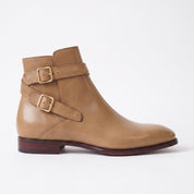 Men's Tan Plain-Toe Leather Jodhpur Boots — Irwin