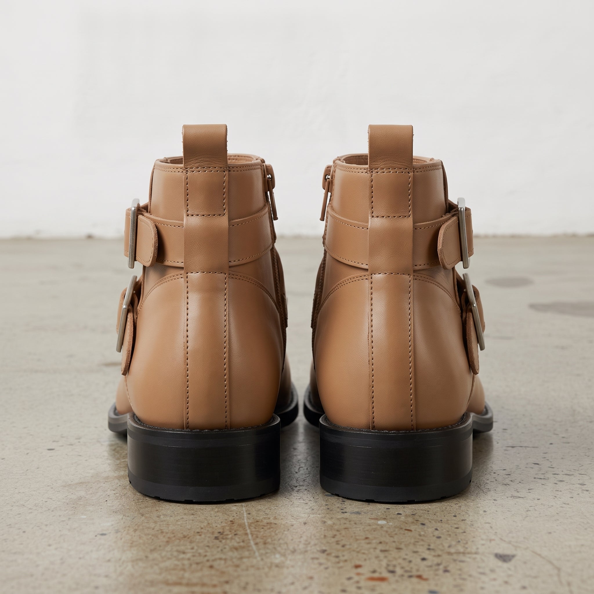 Men's Tan Plain-Toe Leather Jodhpur Boots — Pemberton