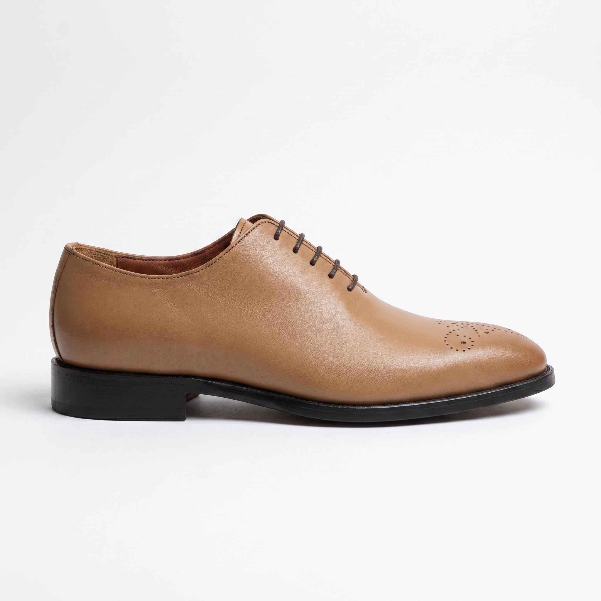 Men's Tan Plain-Toe Leather Oxfords — Norton