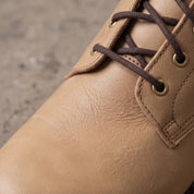 Men's Tan Plain-Toe Leather Service Boots — Huntington