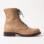 Men's Tan Plain-Toe Leather Service Boots — Huntington
