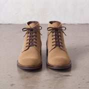 Men's Tan Plain-Toe Suede Ankle Boots — Wallingford