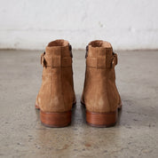 Men's Tan Plain-Toe Suede Ankle Jodhpur Boots — Worsley — Worsley