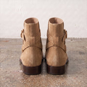 Men's Tan Plain-Toe Suede Jodhpur Boots — Fradley