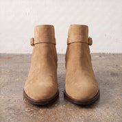 Men's Tan Plain-Toe Suede Jodhpur Boots — Fradley