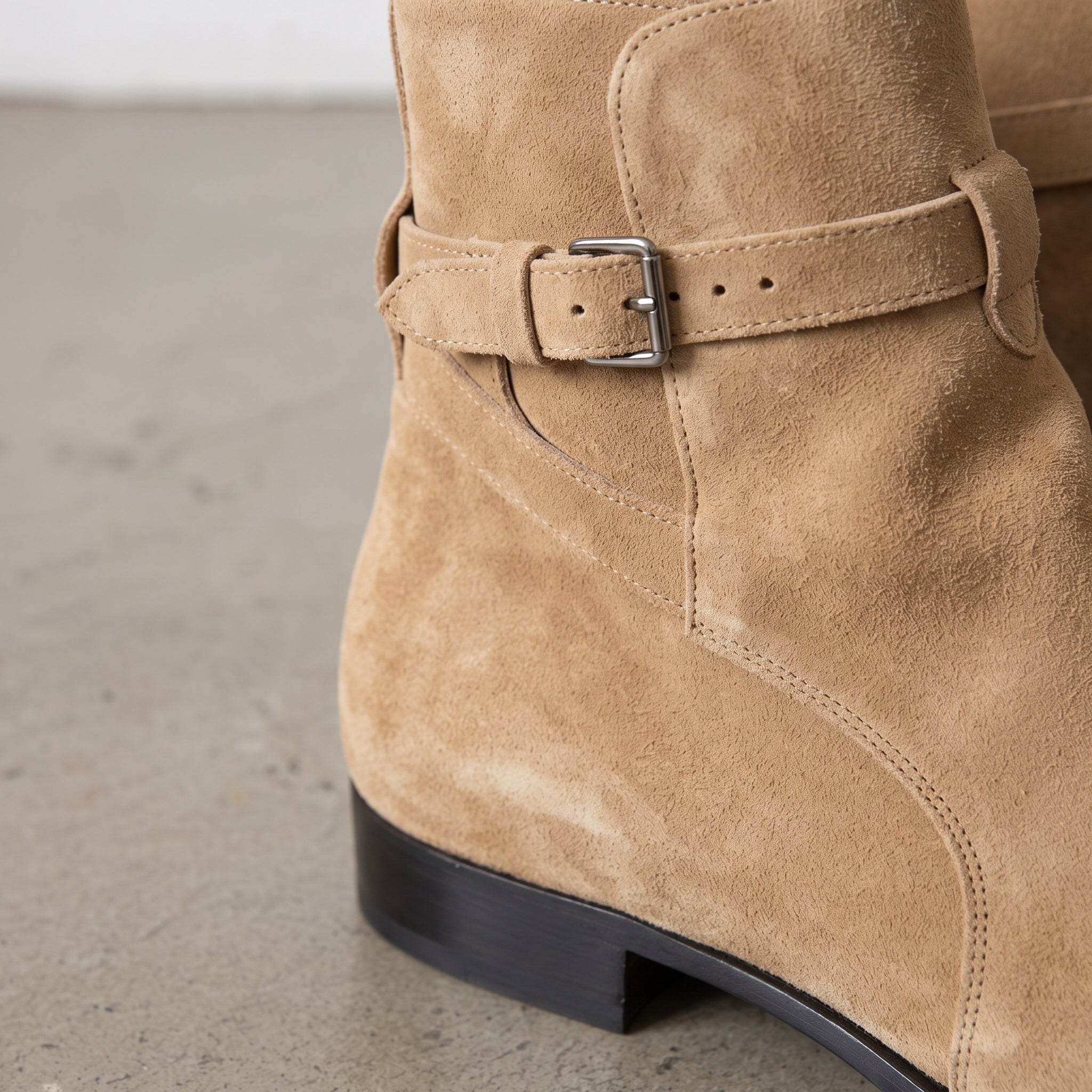 Men's Tan Plain-Toe Suede Jodhpur Boots — Hardwick
