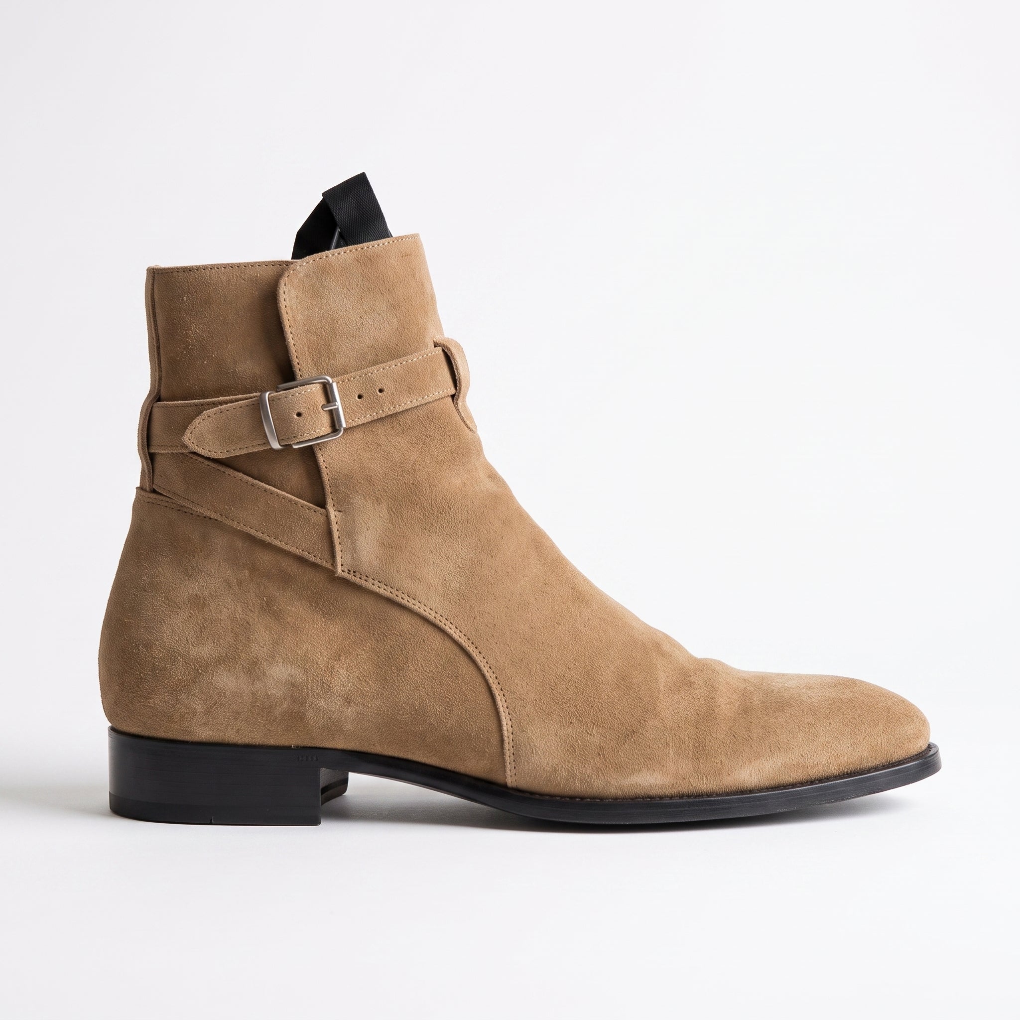 Men's Tan Plain-Toe Suede Jodhpur Boots — Hardwick