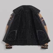Men's Tan Suede Bomber Jacket — Lupton